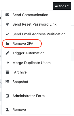 Image of the Remove 2FA option.
