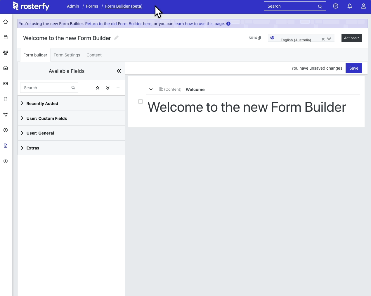 Gif displaying how to add fields to a form.