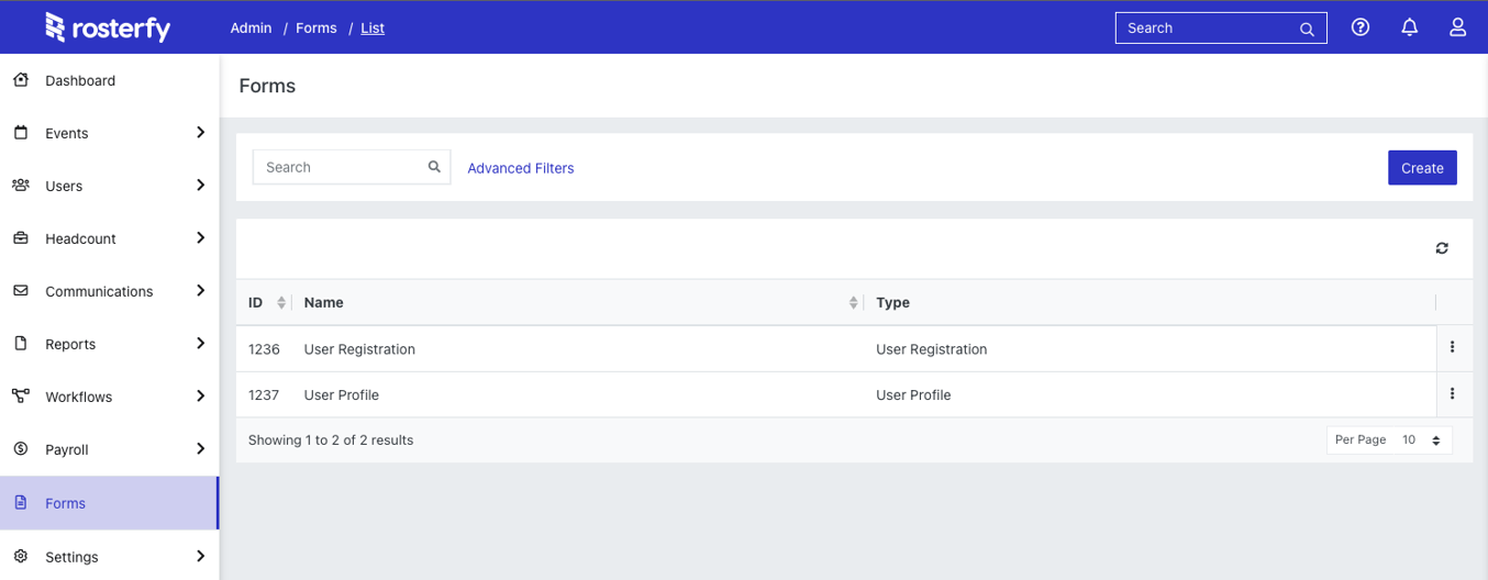 Form Type Overview