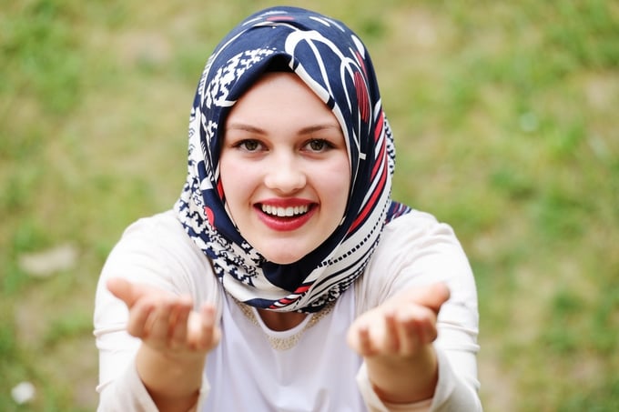 Young beautiful Muslim girl portrait